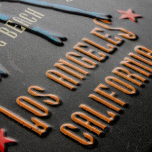 Placă metalică ZEP TATTOO Long Beach – stil vintage