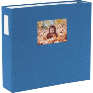 HNFD Fotoalbum Lona Blau Leinen 1000 Bilder 34.5x33cm 168...