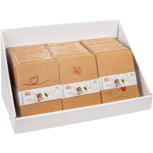 Agățător de notițe Walther Tribal Heart, maro, 21x15 cm, 80 pagini cu puncte