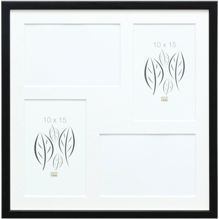 Deknudt cadru galerie din lemn S41JL2 negru 4 fotografii 10x15 cm (31,4x31,4 cm)