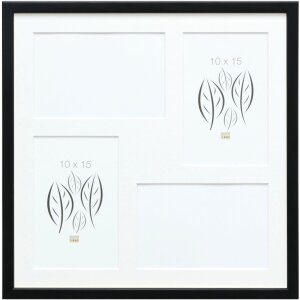 Deknudt cadru galerie din lemn S41JL2 negru 4 fotografii 10x15 cm (31,4x31,4 cm)