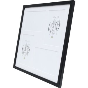 Deknudt cadru galerie din lemn S41JL2 negru 4 fotografii 10x15 cm (31,4x31,4 cm)