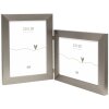 Deknudt Doppelrahmen Kunststoffrahmen S41VD1 silber 2 Fotos 13x18 cm