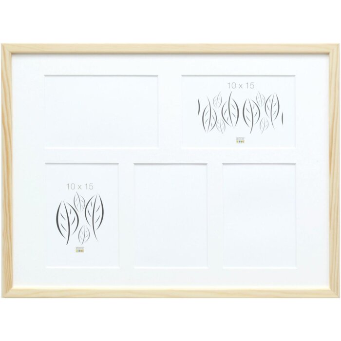 Deknudt cadru galerie din lemn S41JH1 natural 5 imagini 10x15 cm (31,4x41,4 cm)