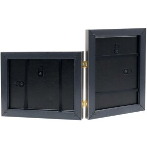 Deknudt Doppelrahmen S41V Kunststoffrahmen silber weiß 10x15 bis 15x20 cm