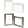 Deknudt Doppelrahmen S41V Kunststoffrahmen silber weiß 10x15 bis 15x20 cm
