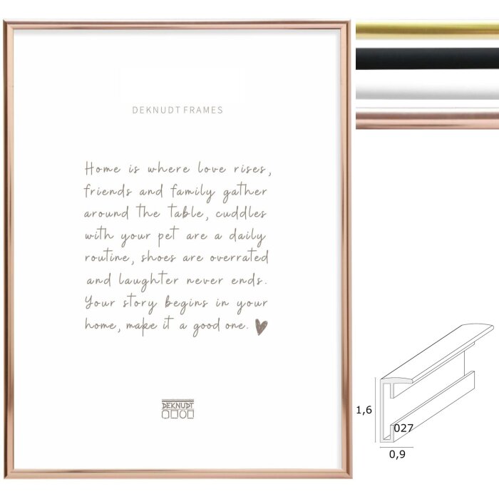 Deknudt aluminiu cadru imagine S027 bloc profil 10x15 cm la 70x100 cm