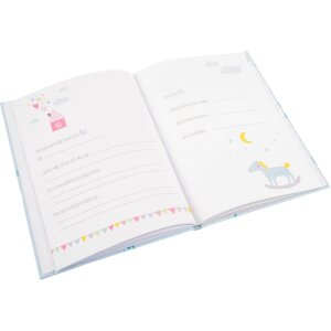 Goldbuch Jurnal bebeluș Blue Elephant 21x28 cm Gravură argintie 44 pagini