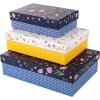 Set cutii de karton Goldbuch Meadow Miracles – 3 bucăți cu acoperișe aurite și relief tactil