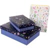 Set cutii de karton Goldbuch Meadow Miracles – 3 bucăți cu acoperișe aurite și relief tactil