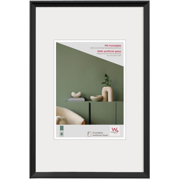Walther Desire Kunststoffrahmen 30x40 cm schwarz Acrylglas MDF-Rückwand