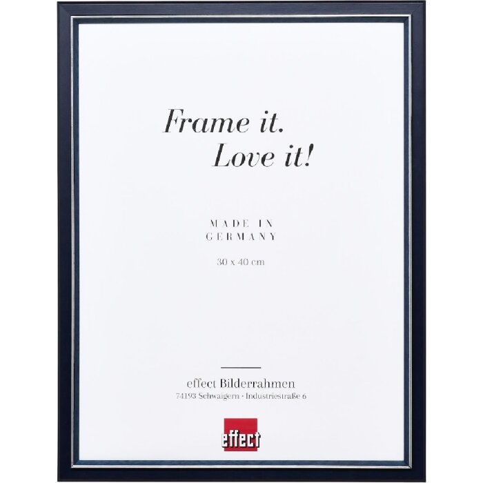 Effect Holz Bilderrahmen Profil 26 blau 10x10 cm Antireflexglas