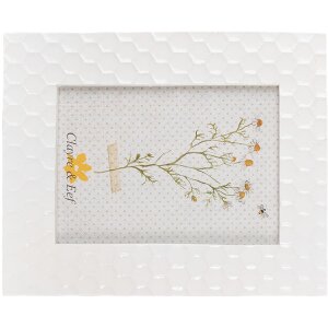 Clayre & Eef 2F1014 Fotorahmen 19x1x24 cm 13x18 cm Weiß