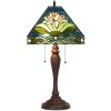 LumiLamp 5LL-5618 Lampa de masă Tiffany Verde-Albastru 31x31x61cm E27 2x60W