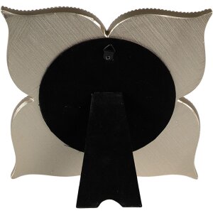 Clayre & Eef 62S266 Spiegel 21x2x21 cm Silberfarbig Blume Wandspiegel