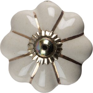 Clayre & Eef 65199 Türknopf Beige - Goldfarben...