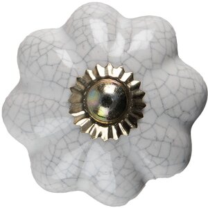 Clayre & Eef 65210 Türknopf Weiss Ø 4x4 cm