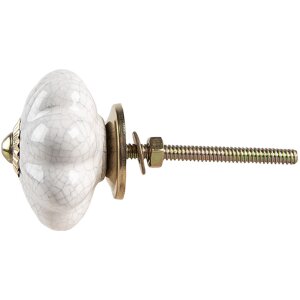 Manșonă de ușă Clayre & Eef 65210, albă, ceramica,...