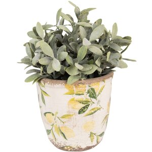 Clayre & Eef 6CE1532XS Dekoration Blumentopf Ø 11x10 cm Gelb