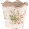 Clayre & Eef 6CE1537L Dekoration Blumentopf Rosa Beige Ø 18x17 cm