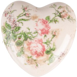 Clayre & Eef 6CE1542L Dekoration Herz Rosa Beige...