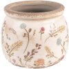 Vas de flori ceramică Clayre & Eef, roz-verde, Ø12x9 cm