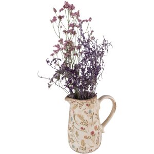 Clayre & Eef 6CE1552M Dekoration Kanne 16x11x18 cm Rosa Beige