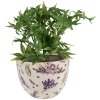 Vază decorative cu flori Clayre & Eef, violet-verde, Ø 20x15 cm