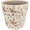 Clayre & Eef 6CE1566S Dekoration Blumentopf Rosa Beige Ø 14x13 cm
