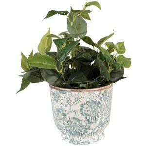 Vază florală Clayre & Eef Ø 17x15 cm Verde / Bej