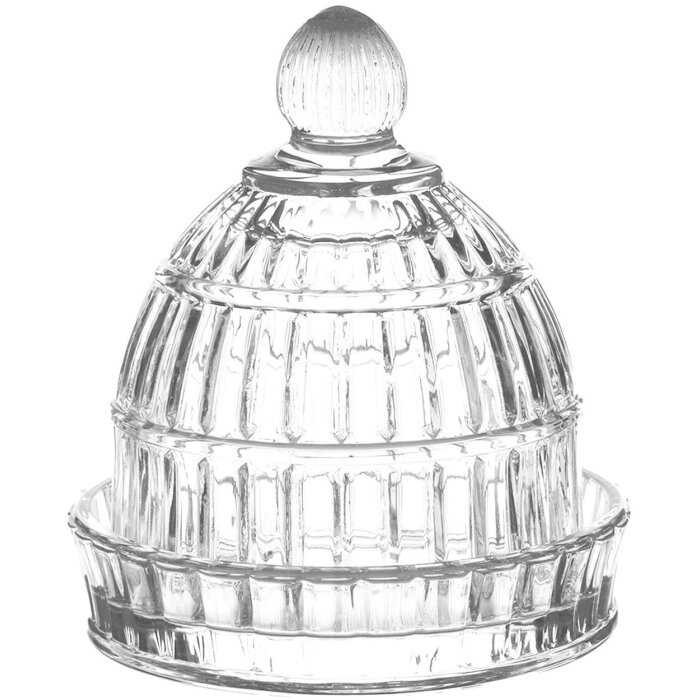 Clayre & Eef 6GL4218 Clopot de sticlă Ø 9x10 cm rotund transparent