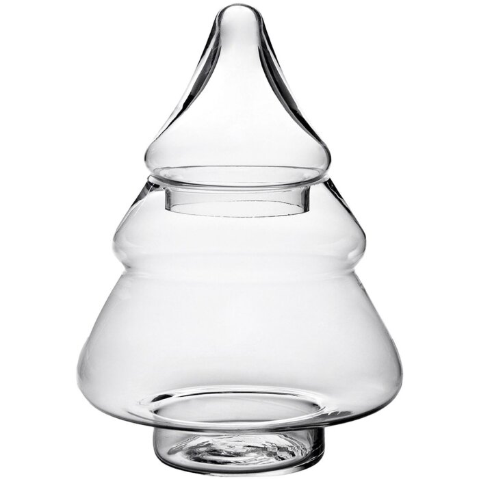 Clayre & Eef 6GL4222 Borcan de depozitare pom de Crăciun Ø19x29cm sticlă stil țară