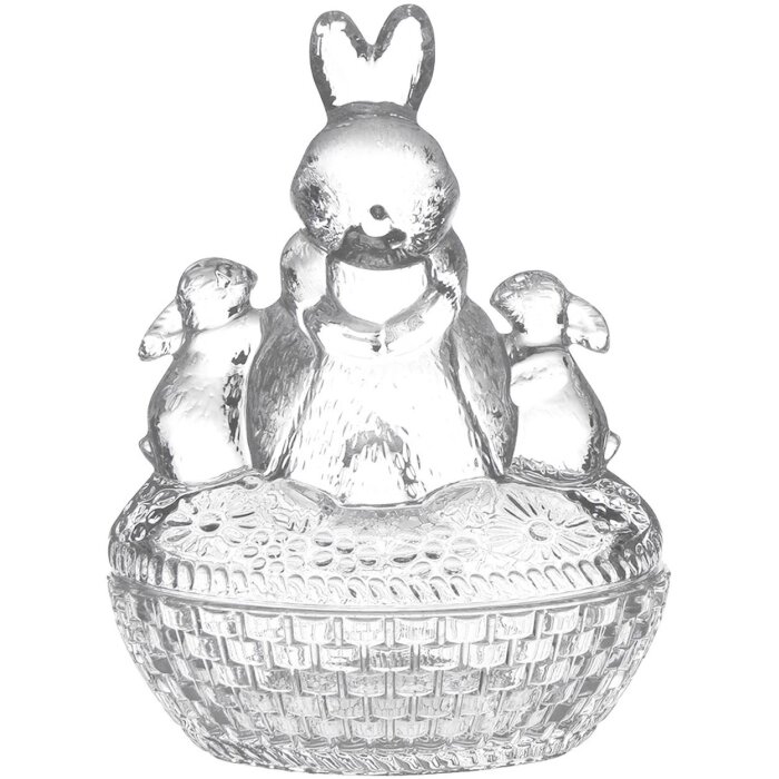 Sticlă de depozitare ovală Clayre & Eef, 12x9x17 cm, transparentă