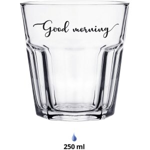 Clayre & Eef 6GL4371 Trinkglas Ø 8x10 cm 250 ml Wasserglas