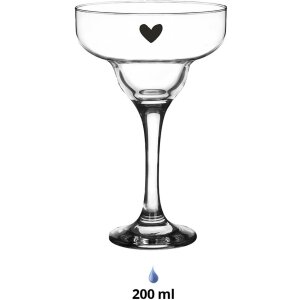 Clayre & Eef 6GL4375 Margarita-Glas transparent Ø 7x17 cm 200 ml