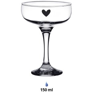 Clayre & Eef 6GL4376 Champagnerglas Ø 10x14 cm 150 ml Transparent