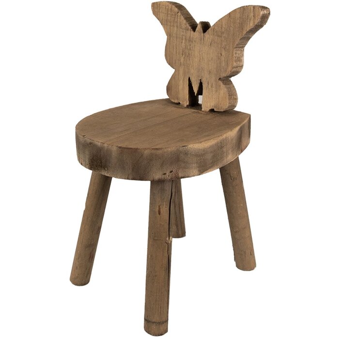 Masa pentru plante Clayre & Eef din lemn, stil landhaus, maro, 18x19x34 cm