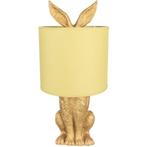 Clayre & Eef 6LMC0013GOY Tischlampe Kaninchen Gold...