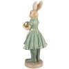 Clayre & Eef 6PR3569 Dekoration Kaninchen 17x15x40 cm Grün Gold