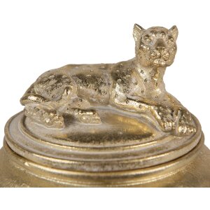 Cutie pentru bijuterii Clayre & Eef Panther Ø 13x14 cm Aurit