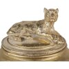 Cutie pentru bijuterii Clayre & Eef Panther Ø 13x14 cm Aurit
