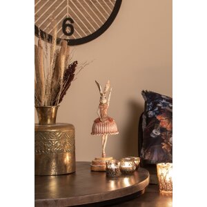 Figurină decorativă „Încăpătoare de îngrijorare” roz/bej, 11x11x35 cm, din polyresin