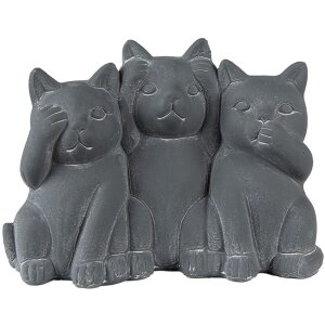 Clayre & Eef 6TE0475 Dekoration Katzen 22x10x16 cm Grau