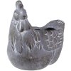 Clayre & Eef 6TE0488 Blumentopf Huhn Grau 29x17x23 cm Landhausstil