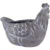 Clayre & Eef 6TE0488 Blumentopf Huhn Grau 29x17x23 cm Landhausstil