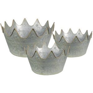 Clayre & Eef 6Y4879 Pflanzenhalter Grau Grün...