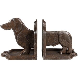 Clayre & Eef 6Y5427 Büchstütze Hund 2er Set...