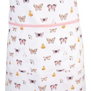 Clayre & Eef BPD41 Schürze 70x85 cm Beige Rosa