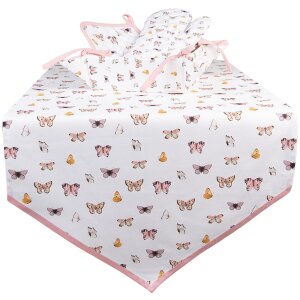 Topflappen Clayre & Eef 20x20 cm, Beige/Rosu