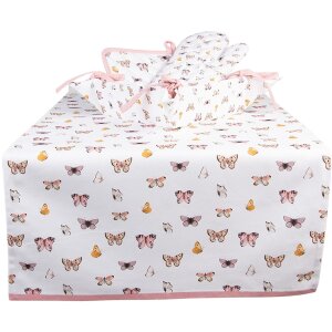 Țăcăruș de masă Clayre & Eef 50x140 cm Beige/Rosa